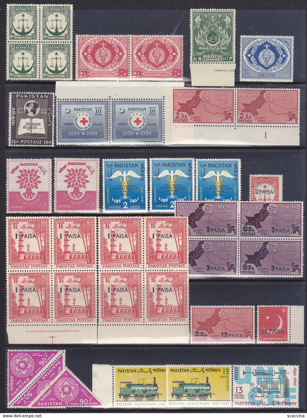 Pakistan 1951-64  Insieme Di 36 Serie Cpl E 93 Valori Tra I N/n  55 E 209 Tutti  MNH** - Pakistan