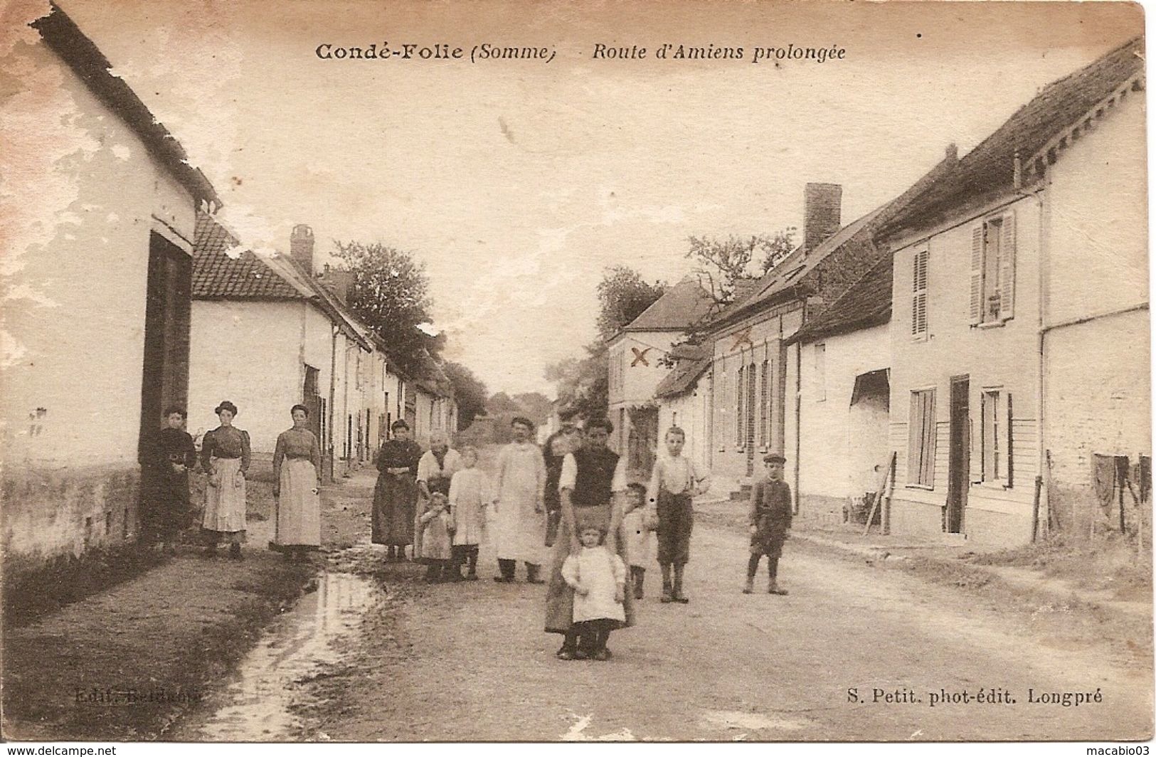 80 Somme  :  Condé Folie   Route D' Amiens Prolongée     Réf 3504 - Autres & Non Classés