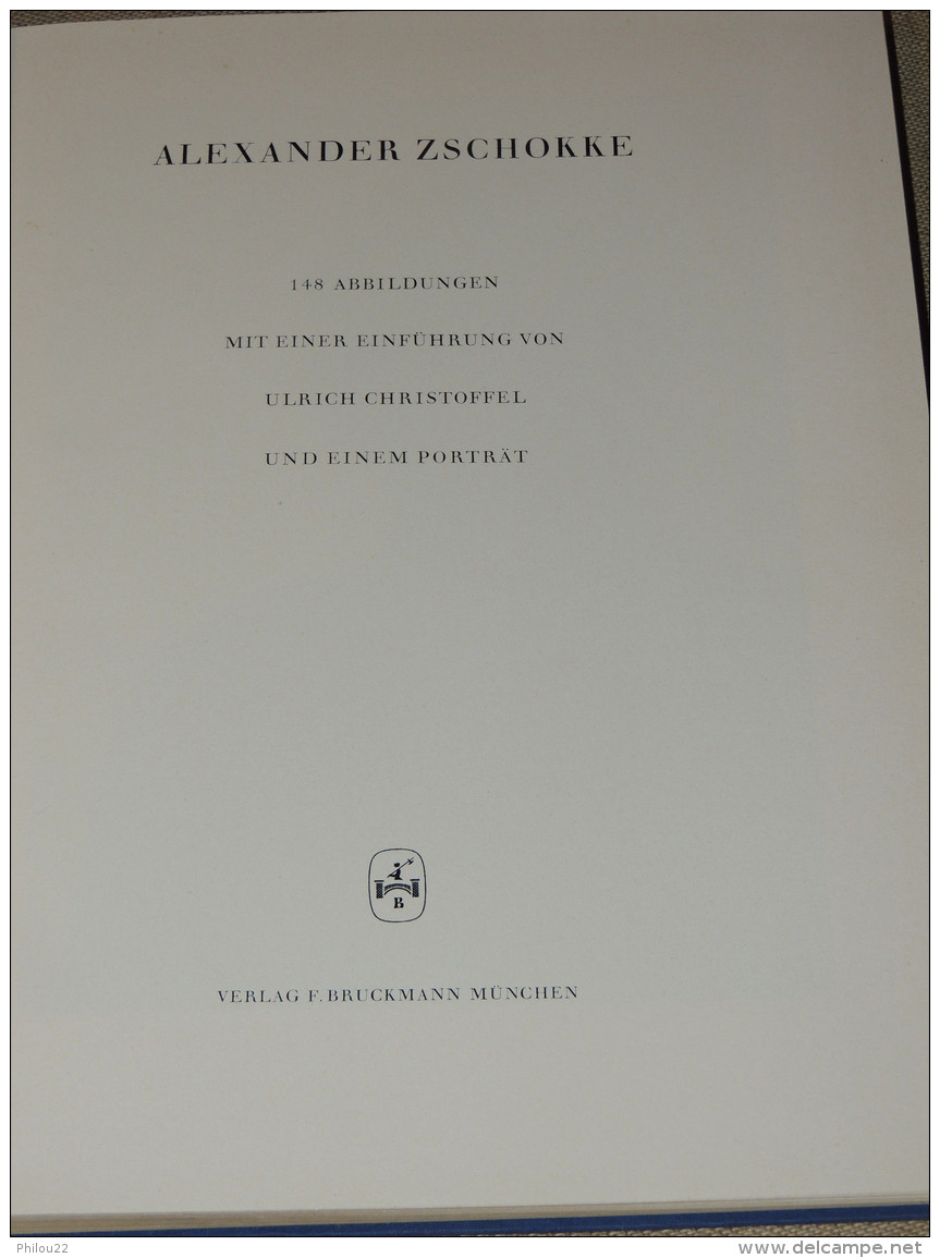 SCULPTURE  ALEXANDER ZSCHOKKE  148 Reproductions  Texte En Allemand  1957 - Peinture & Sculpture