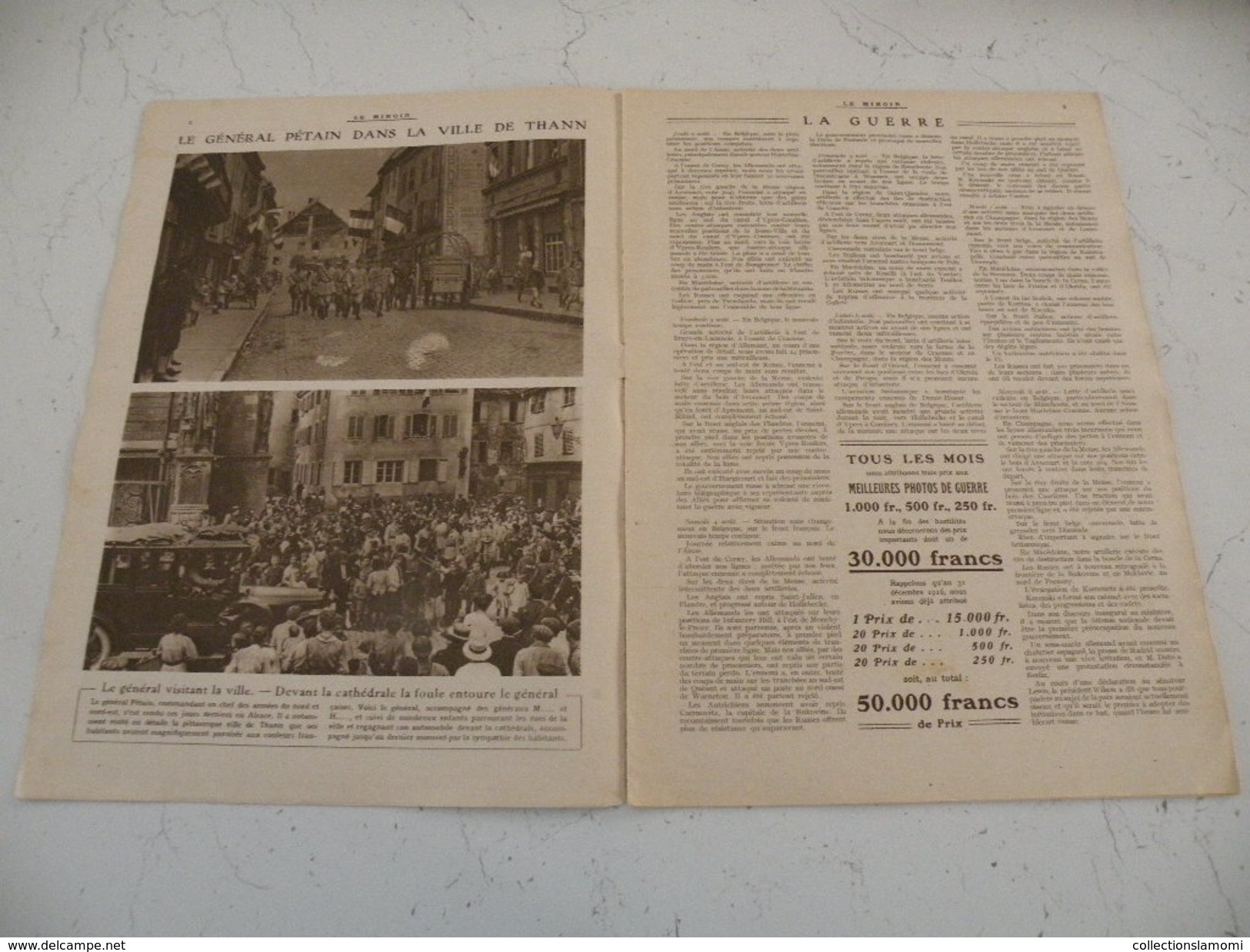 Le Miroir Guerre 1914/1918> Journal N°195 > 19.8.1917 >Pétain à Thann,Les Britanniques Dans Les Flandres - Guerre 1914-18