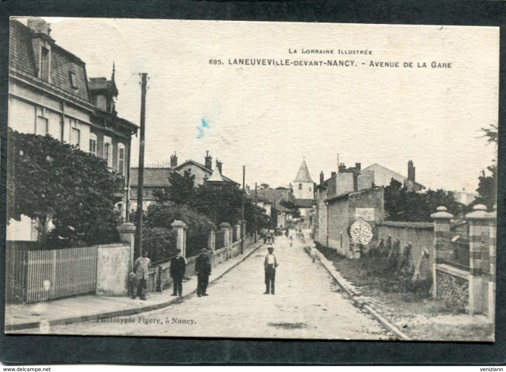 CPA - LANEUVEVILLE Devant NANCY - Avenue De La Gare, Animé - Sonstige & Ohne Zuordnung