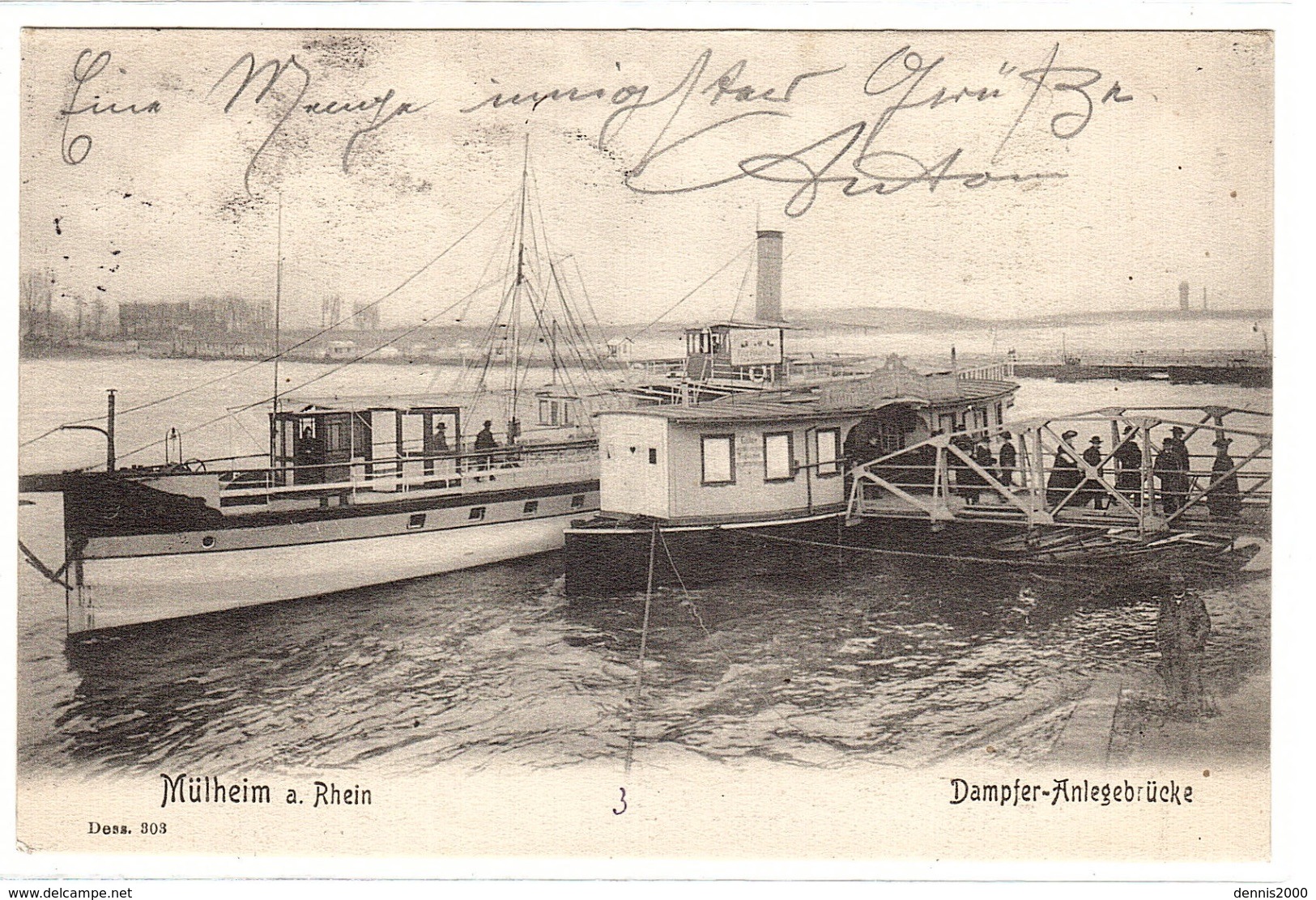 MÜLHEIM A. Rhein - Dampfer-Anlegebrücke - ED. A. Schaar, Köln - Muelheim A. D. Ruhr