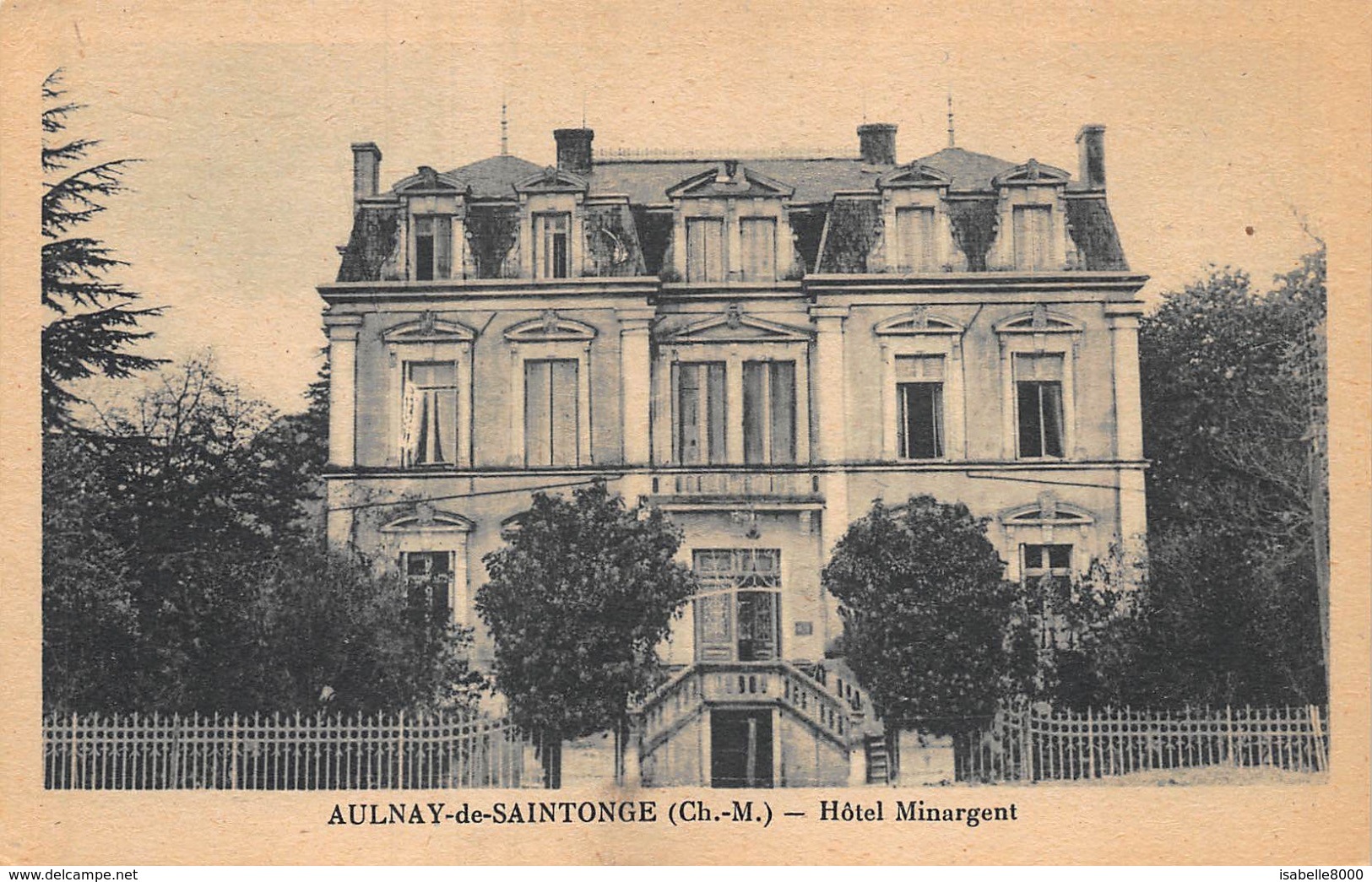 France  Aulnay De Saintonge   Hotel Minargent           I 980 - Aulnay