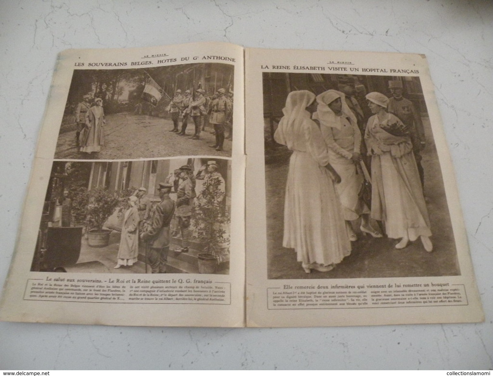 Le Miroir Guerre 1914/1918>Journal N°204 > 21.10.1917 >Obusier Allemand,Les Souverains Belges,les Femmes Auxiliaires - Guerre 1914-18