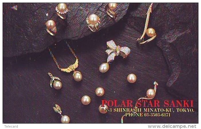 Télécarte Japon (617) JEWELRY- Ring Necklace  Diamond  PEARL -  SCHMUCK  BIJOUX - Bague  Collier  Diamant  PEARL - Mode