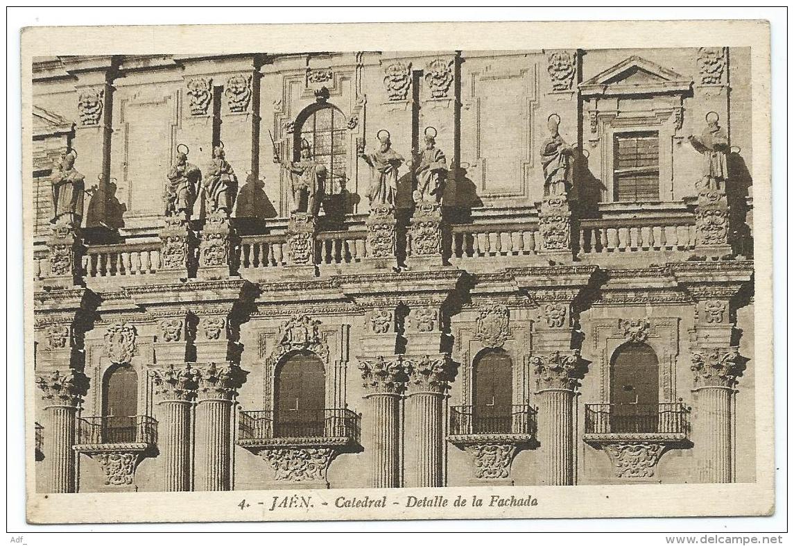 CPA JAEN, CATEDRAL, DETALLE DE LA FACHADA, ESPAGNE - Jaén