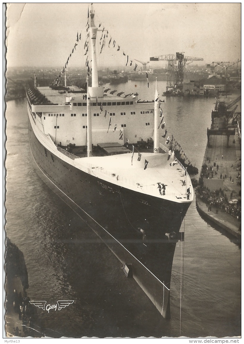 SAINT NAZAIRE  Lancement Du Paquebot FRANCE - Steamers