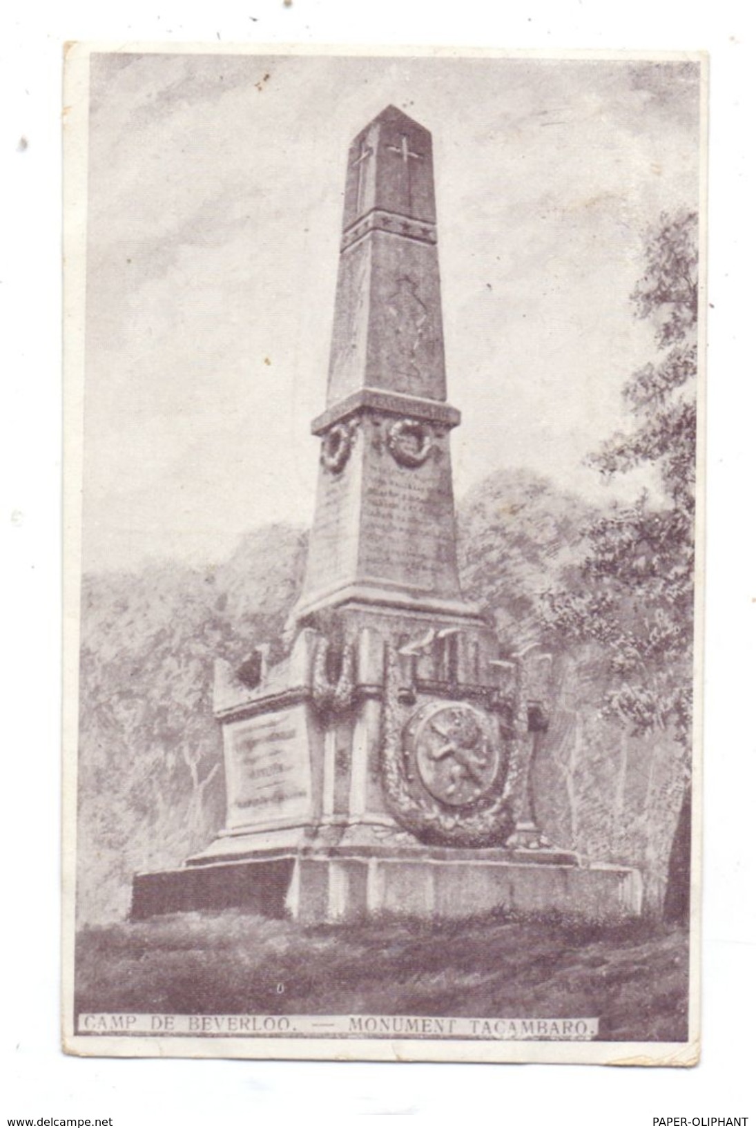 B 3580 BERINGEN - BEVERLOO, Monument Tacambaro, 1917 - Beringen