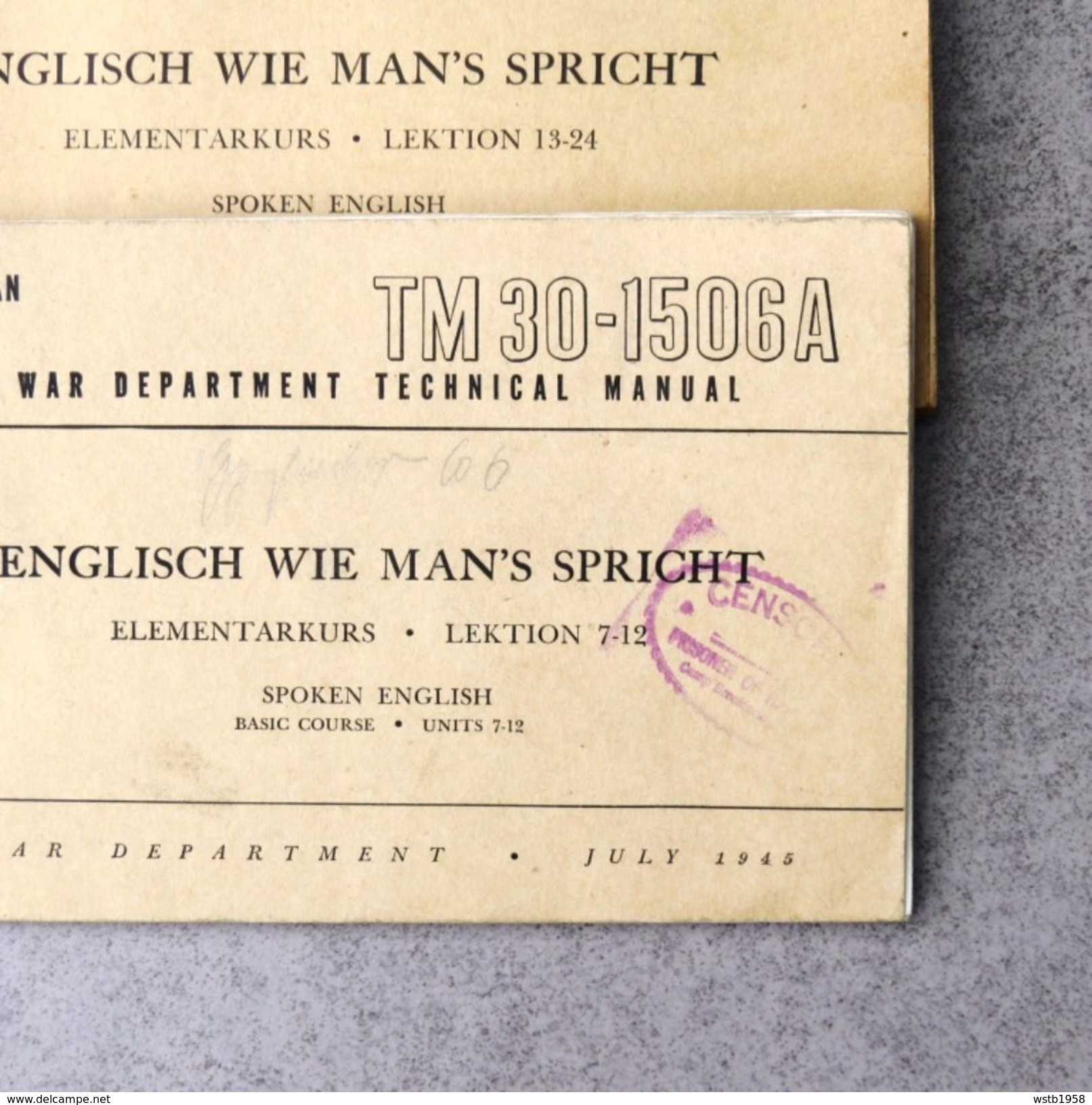 POW USA Duitsland Kriegsmarine Luftwaffe Wehrmacht Heer SS Krijgsgevangenen NSDAP GI Technical Manual Patton Bastogne - Sonstige & Ohne Zuordnung