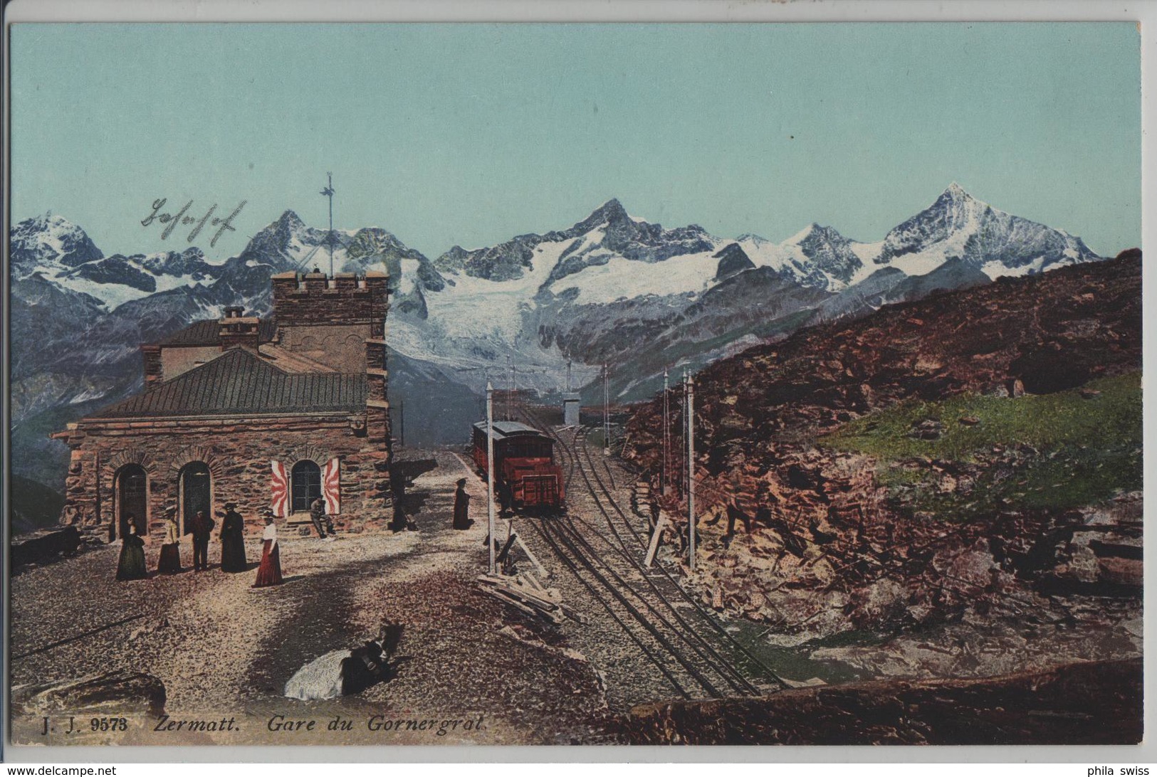 Zermatt - Gare Du Gornergrat - Animee - Photo: Jullien Freres - Autres & Non Classés