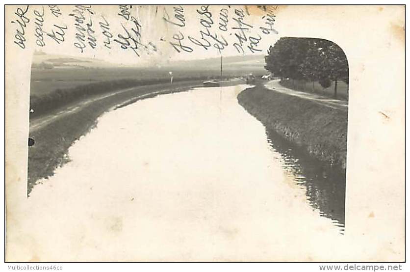 031017 - CARTE PHOTO - 55 POUILLY ? - Rivière Péniche Canal - Autres & Non Classés