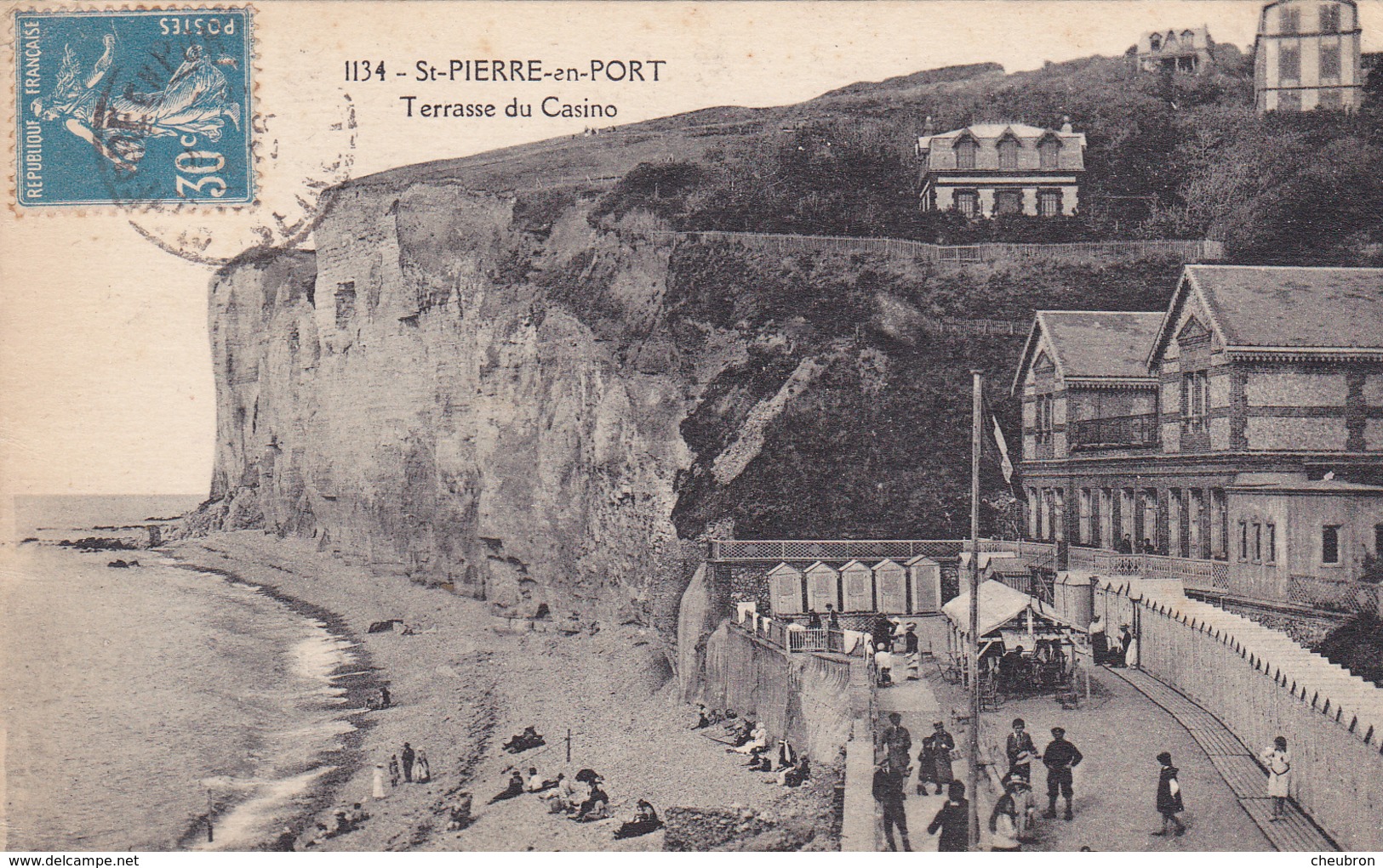 76. SAINT PIERRE EN PORT. CPA . LA TERRASSE DU CASINO. ANNÉE 1926 - Altri & Non Classificati