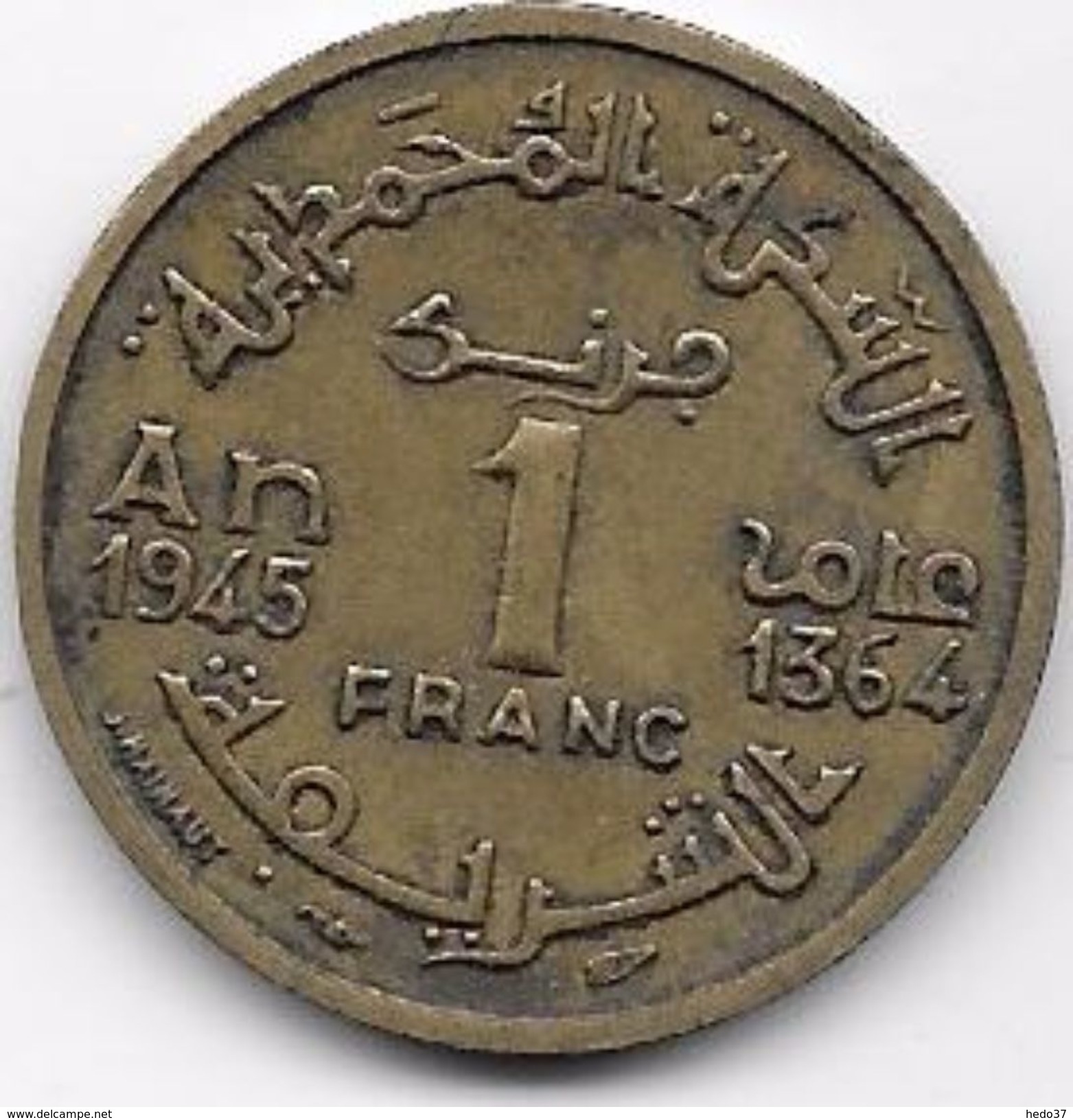 Maroc 1 Franc 1364 - Maroc