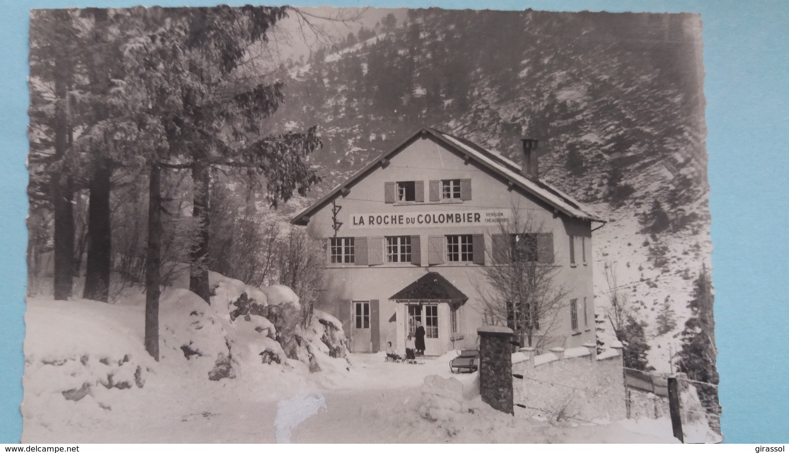 CPSM VILLARD DE LANS ISERE LA ROCHE DU COLOMBIER PENSION DE FAMILLE ED E T A P - Villard-de-Lans