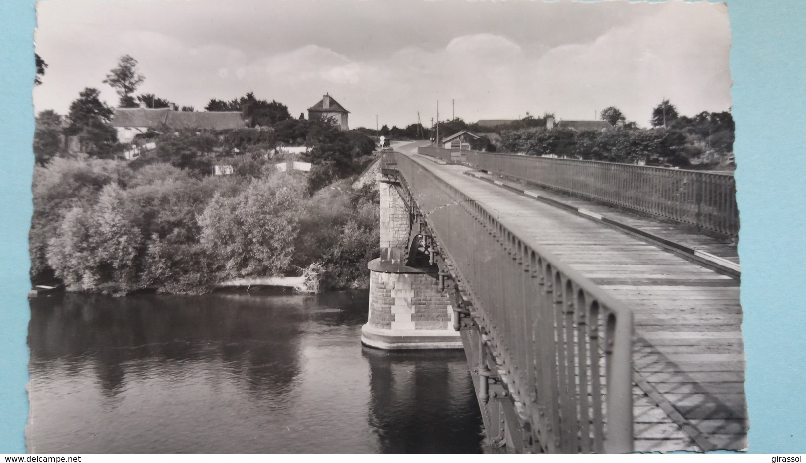 CPSM VILLENEUVE SUR ALLIER ALLIER LA CHAUMIERE ET LE PONT SUR L ALLIER 1964 - Autres & Non Classés