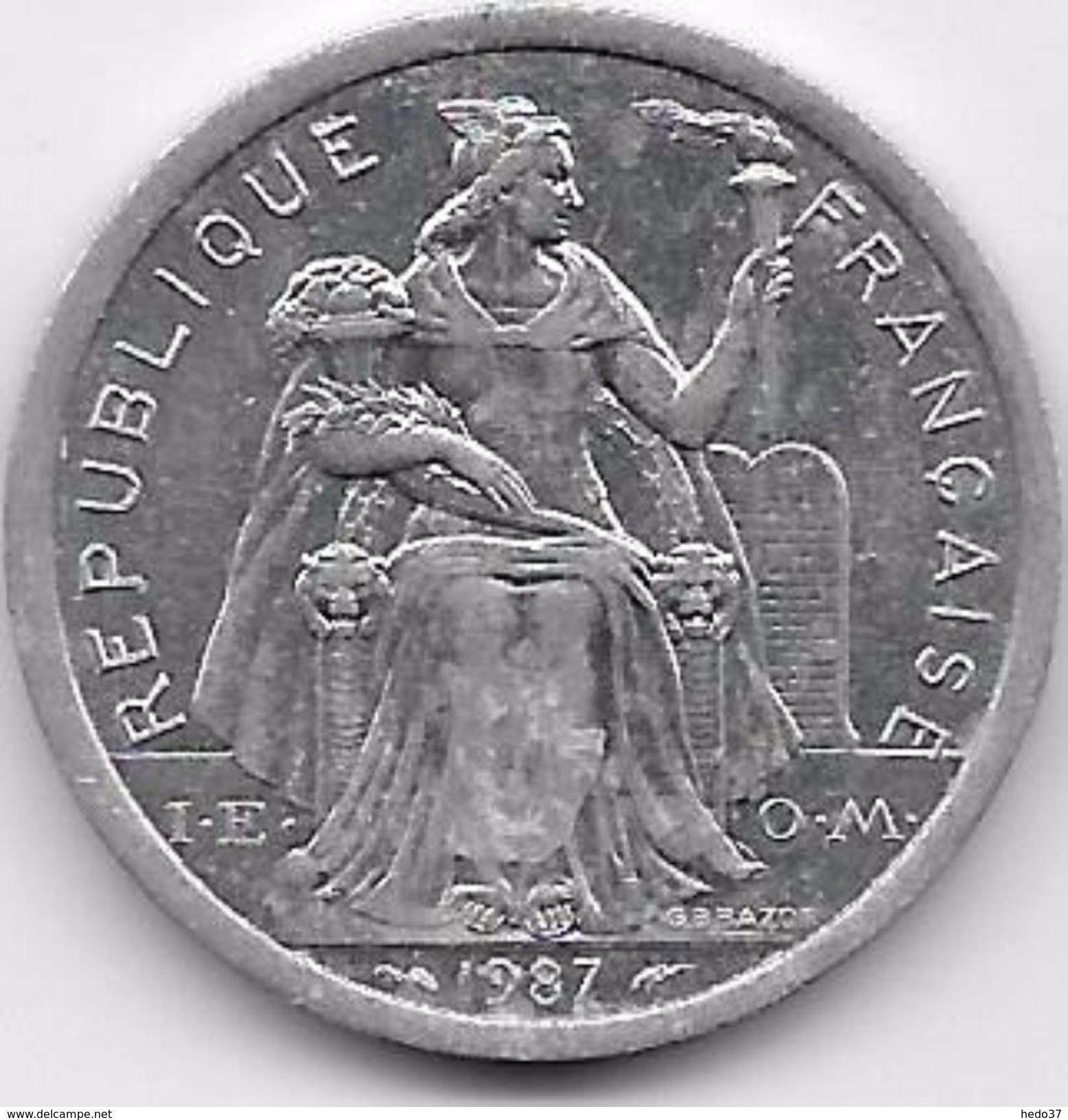 Nouvelle Calédonie 2 Francs 1987 - Nouvelle-Calédonie