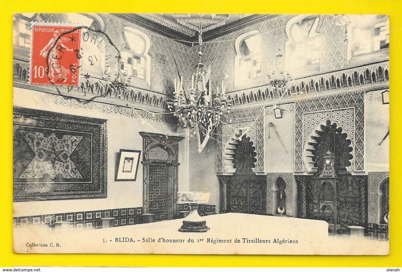 BLIDA Rare Salle D'Honneur Du 1° Rgt De Tirailleurs Algériens (C.R) Algérie - Blida