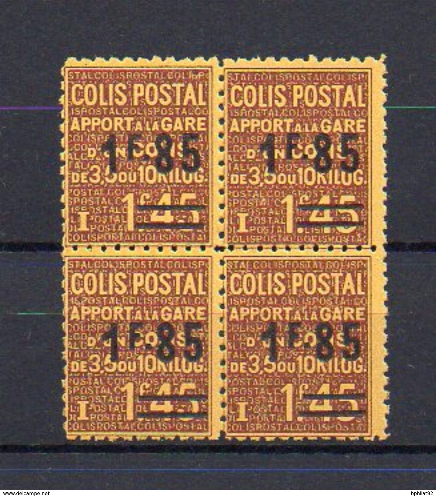 !!! PRIX FIXE: COLIS POSTAL N°119 EN BLOC DE 4 NEUF ** - Mint/Hinged