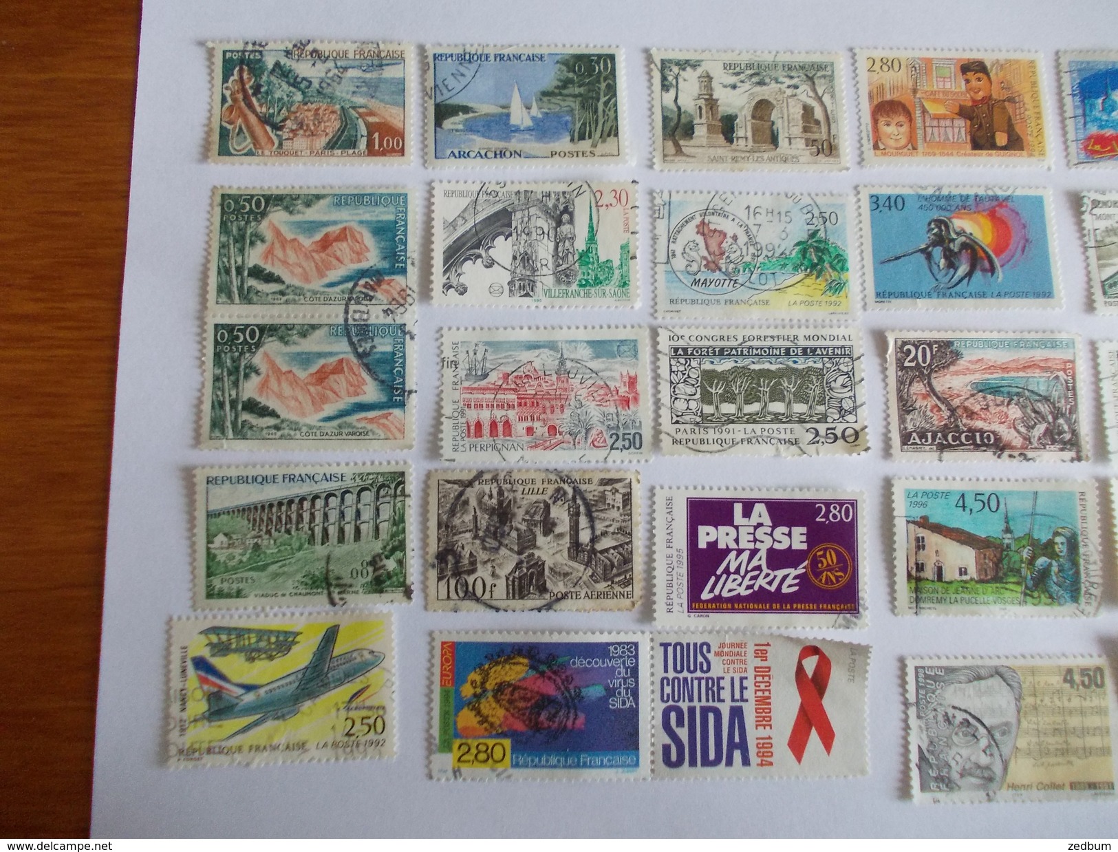 TIMBRE France Lot De 30 Timbres à Identifier - Mezclas (max 999 Sellos)