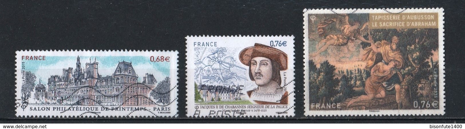 France 2015 : Timbres Yvert & Tellier N° 4932 - 4955 Et 5000 Avec Oblitérations Mécaniques - Used Stamps