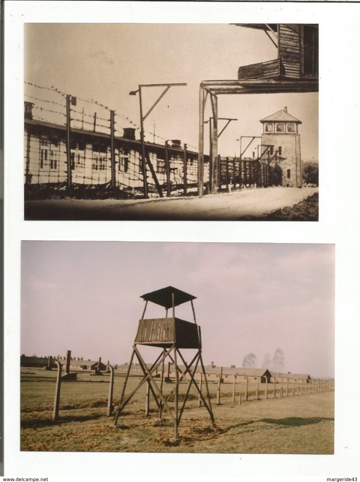 AUSCHWITZ LOT DE PHOTOS CARTES ET TIMBRES