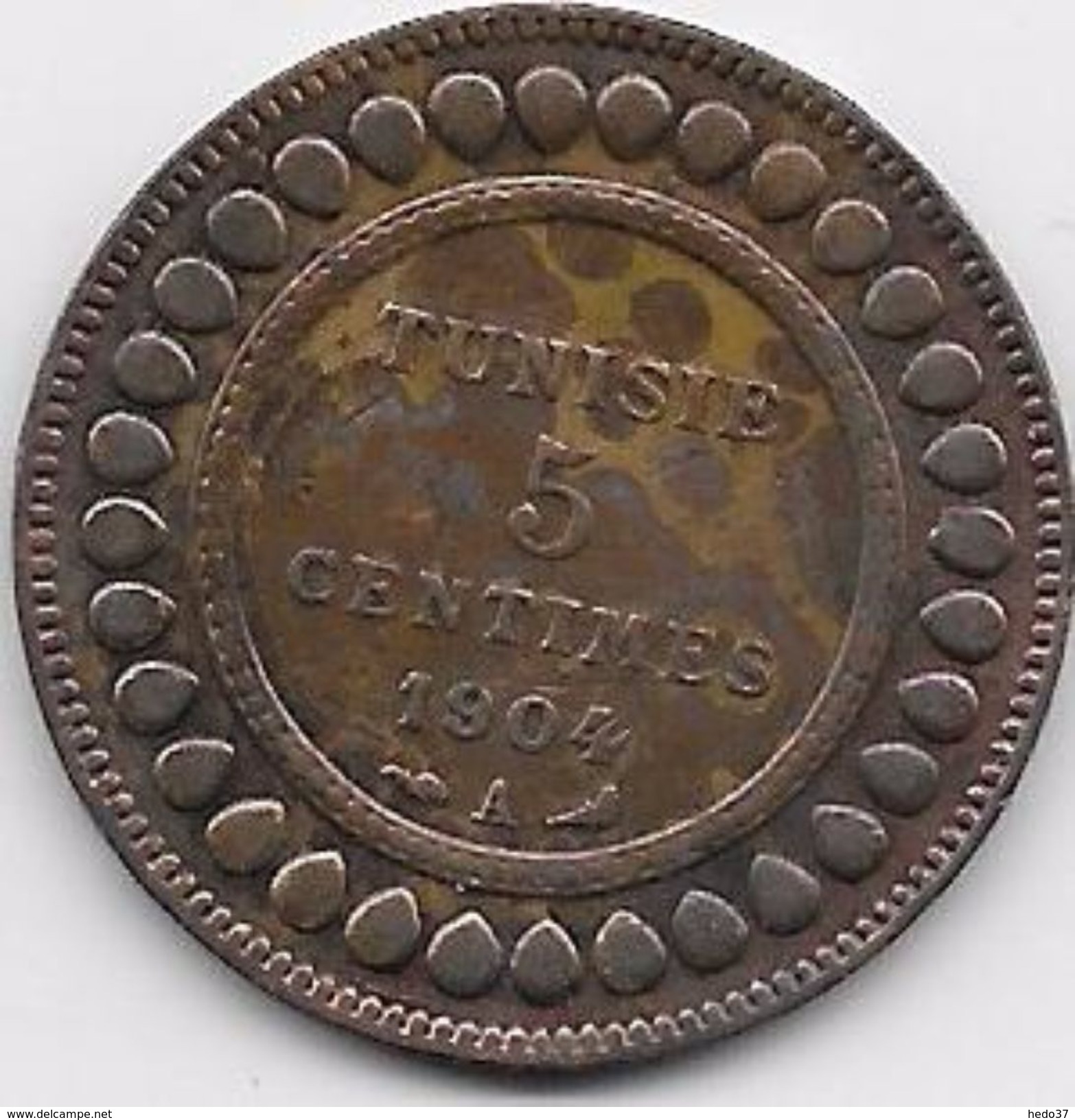 Tunisie 5 Centimes 1904 - Altri – Africa