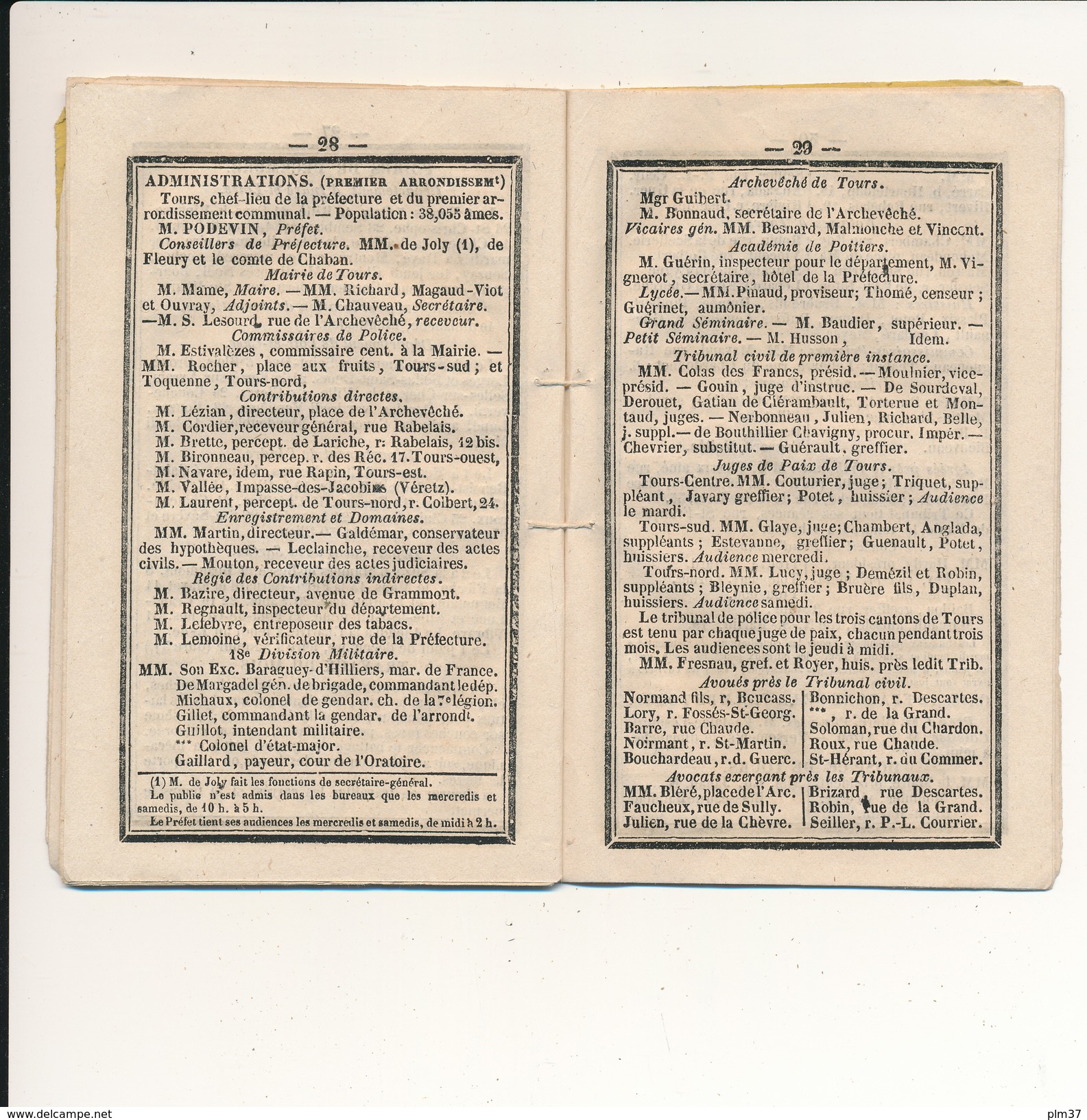 TOURS, Indre Et Loire - Nouvel Almanach, Année 1861 - Calendrier, Foires Et Marchés, Administrations, Transports... - Petit Format : ...-1900