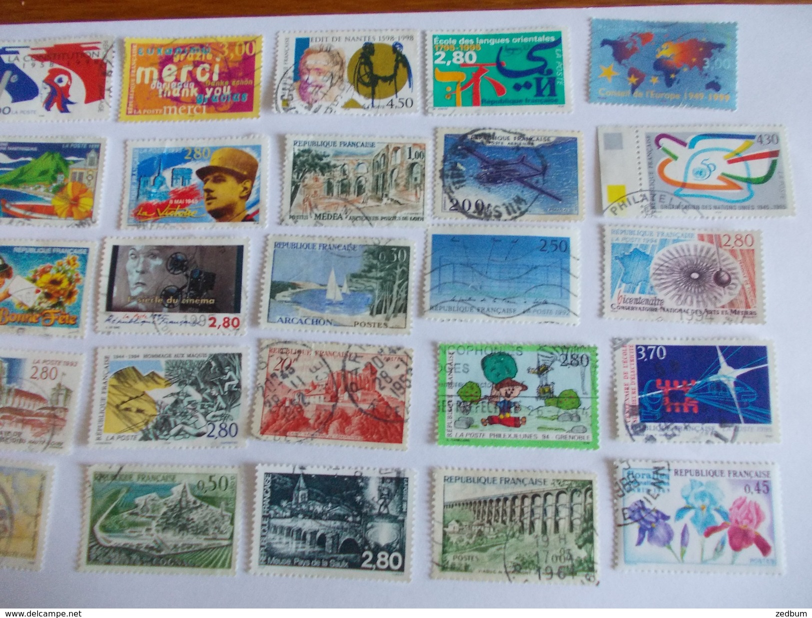 TIMBRE France Lot De 30 Timbres à Identifier - Mezclas (max 999 Sellos)