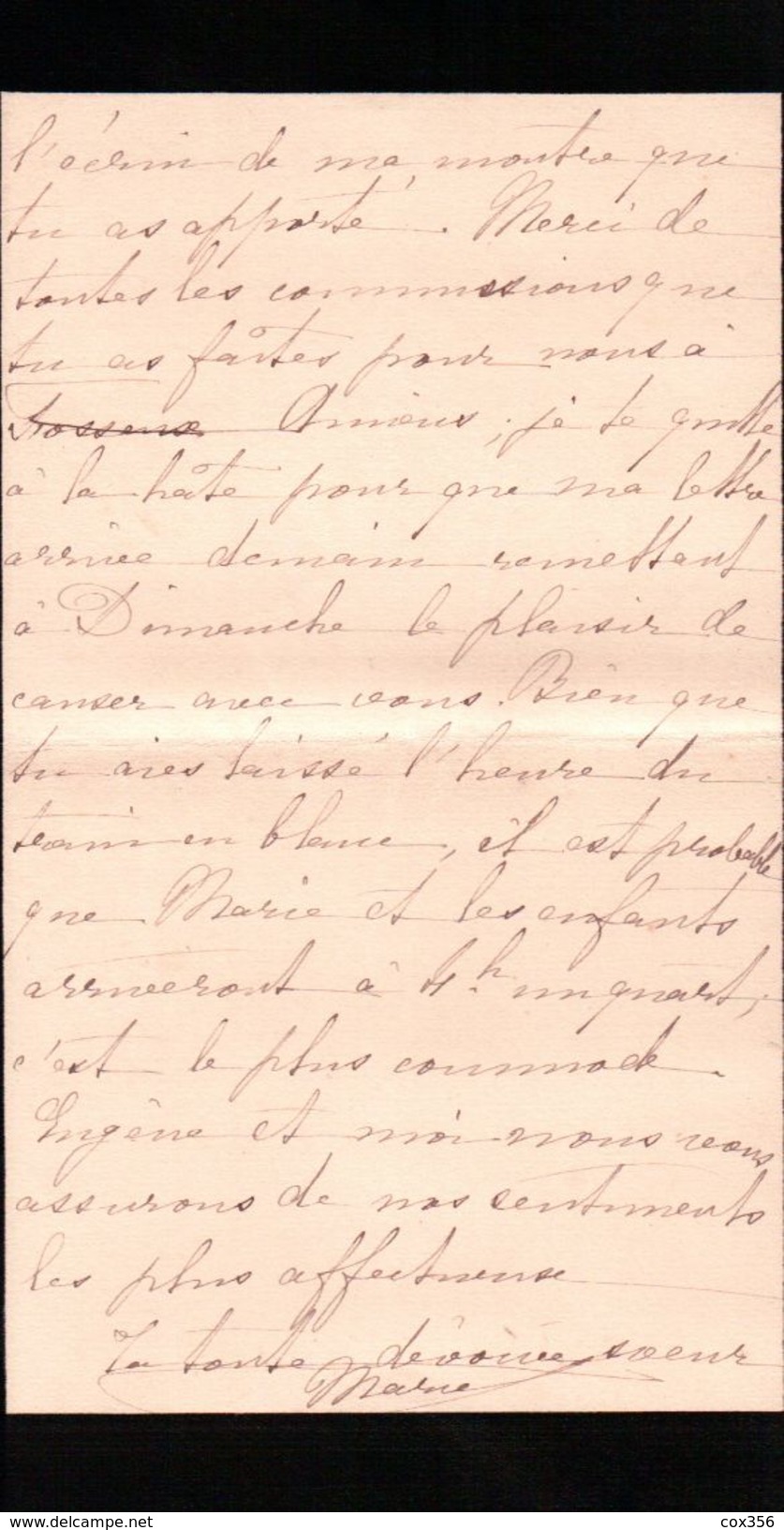 LETTRE Rédiger à HESDIN 62   De SŒUR MARIE à FERNAND DE FOSSEUX 1892 - Manuscripts