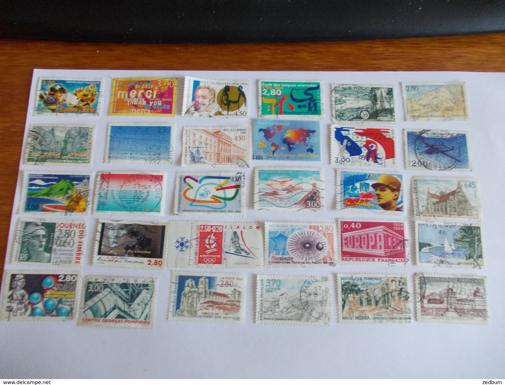 TIMBRE France Lot De 30 Timbres à Identifier - Mezclas (max 999 Sellos)