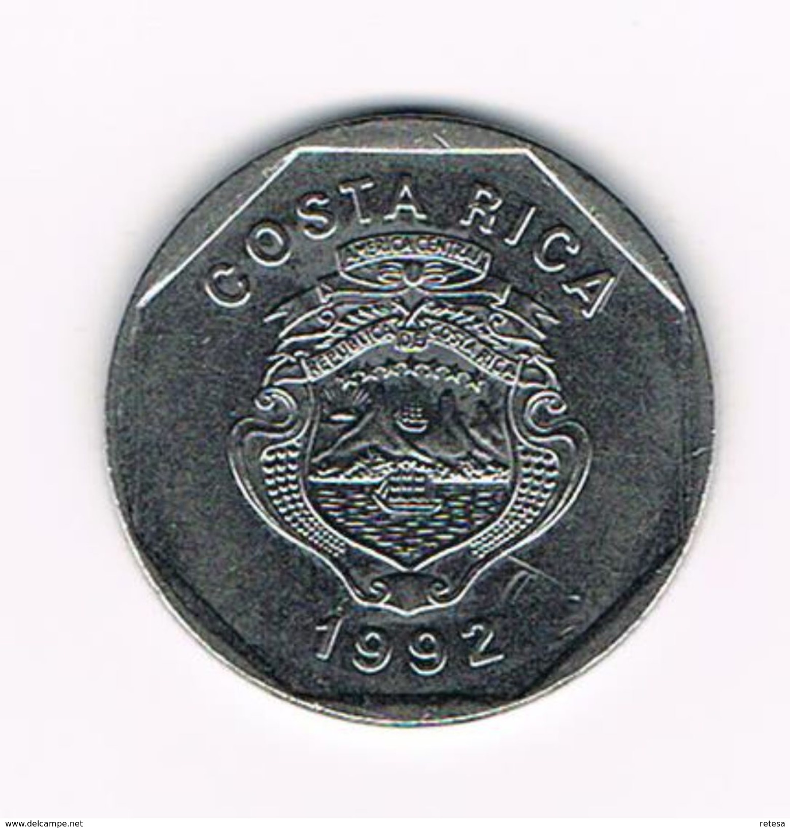 )  COSTA RICA  10 COLONES  1992 - Costa Rica