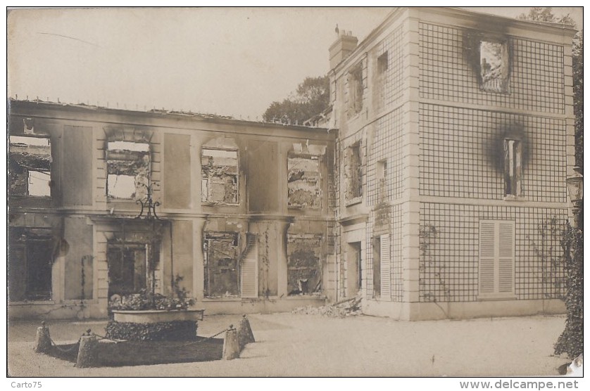 Senlis 60 - Carte-Photo - Maison Fenwick Incendiée Par Les Allemands - Militaria Guerre 14-18 - Senlis