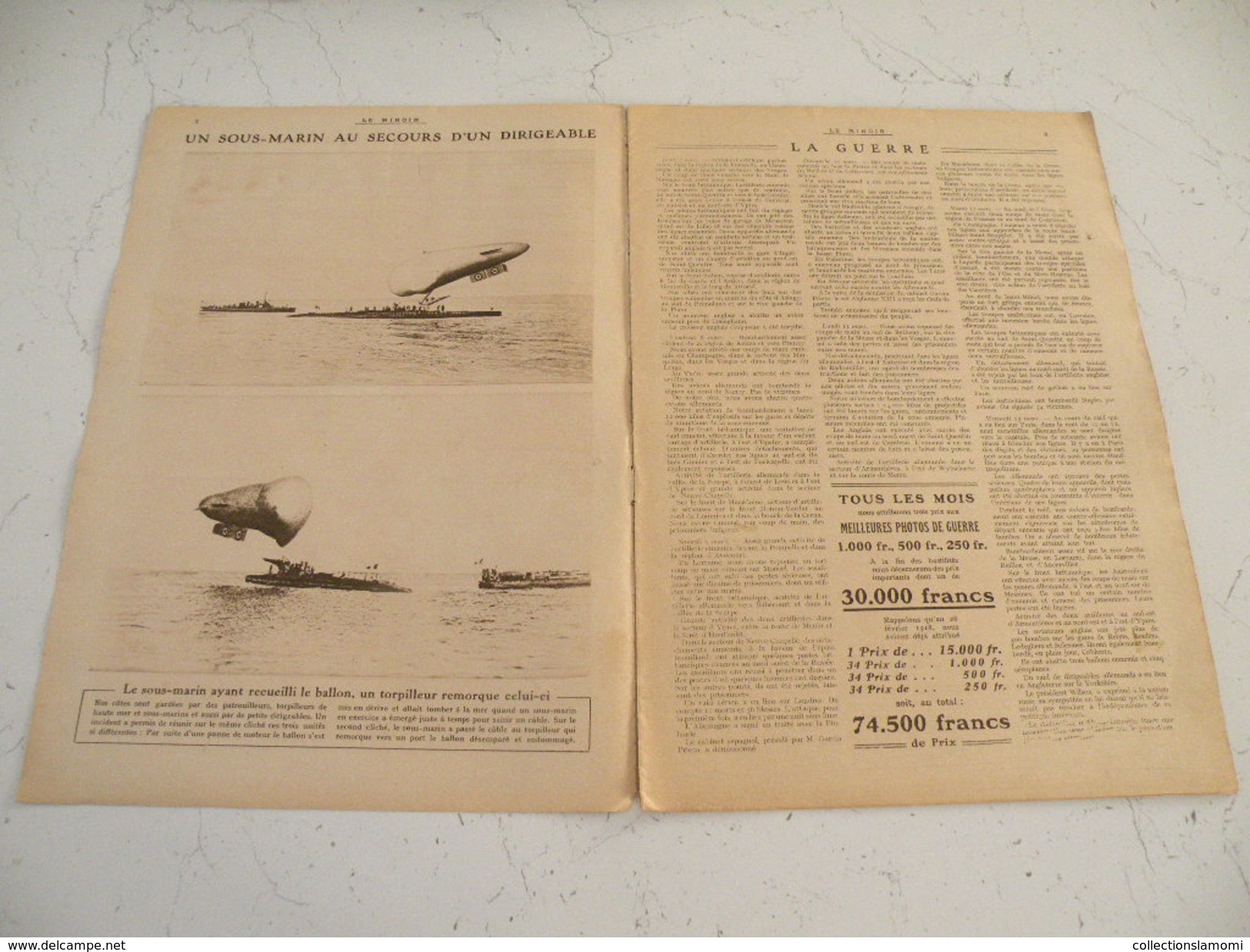 Le Miroir Guerre 1914/1918>Journal N°226 > 24.3.1918 >Sous Marin,Front Occidental,Offensive Hindenburg - War 1914-18