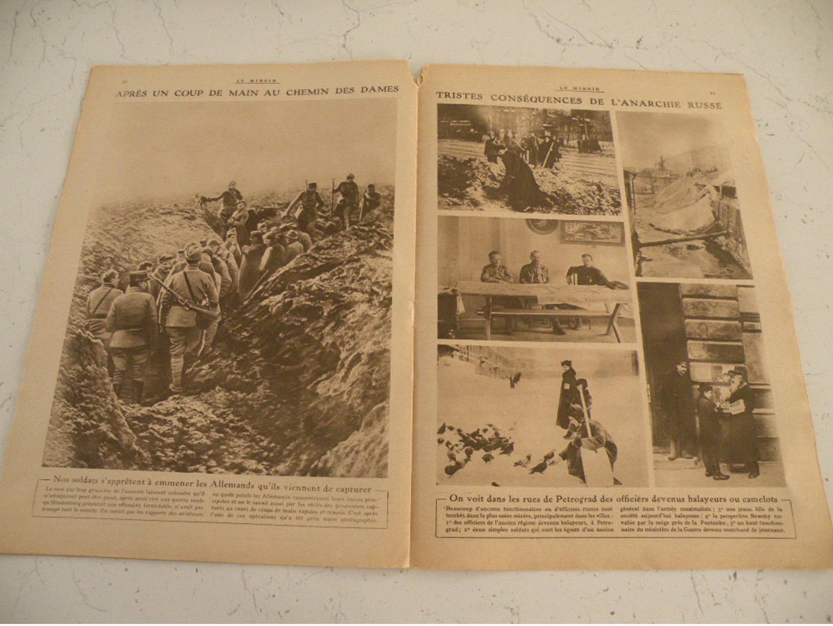 Le Miroir Guerre 1914/1918>Journal N°228 > 7.4.1918 >Pétain Et Foch,Douglas Haig Et Currie,Bataille De La Somme - Guerra 1914-18