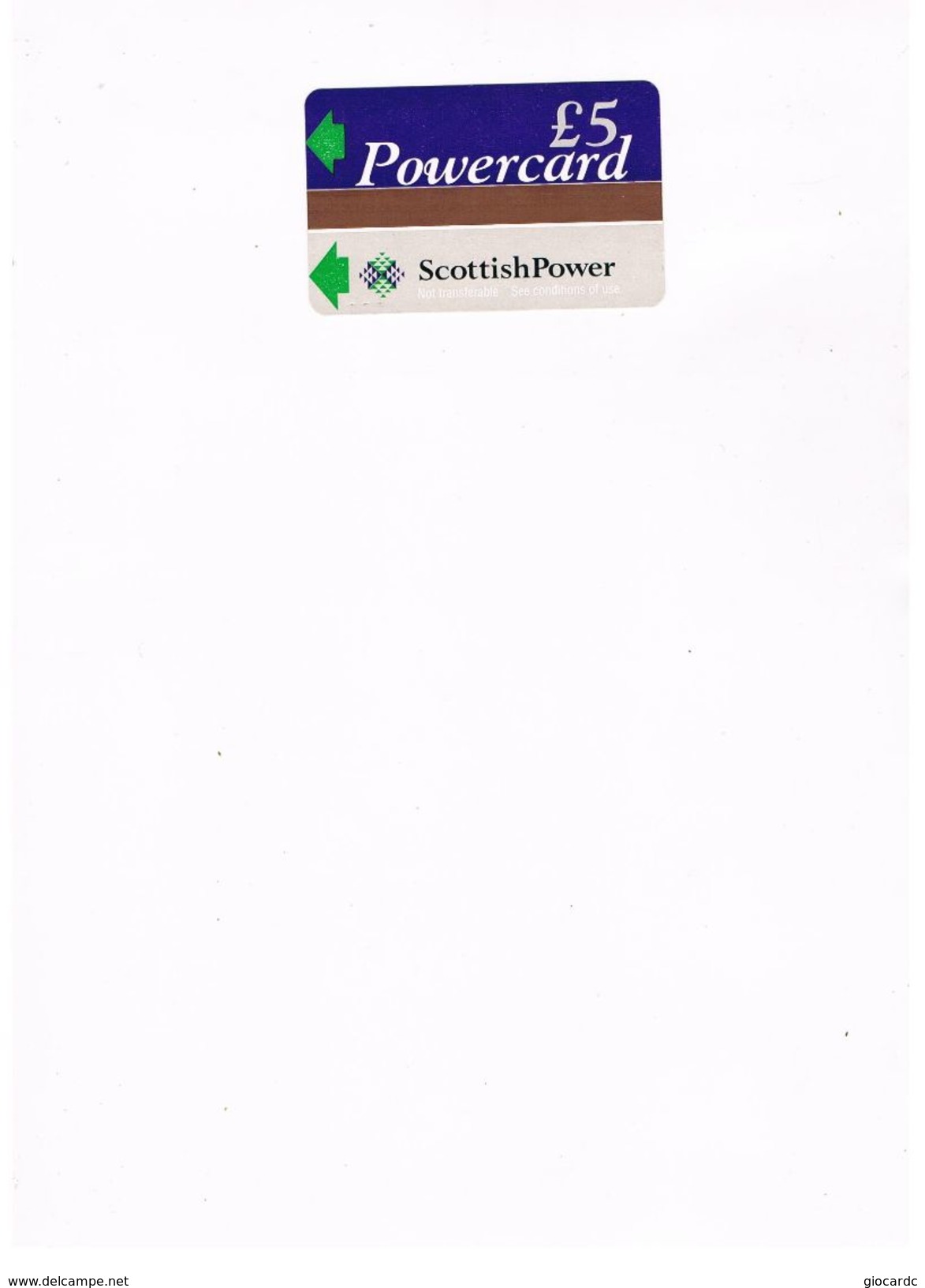 GRAN BRETAGNA (GREAT BRITAIN) -  CARD SCOTTISH POWER - Altri & Non Classificati