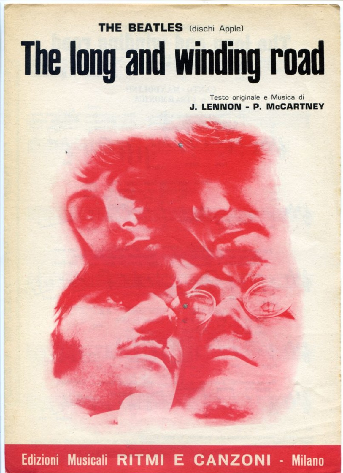 218> THE BEATLES Spartito Beat 1970 < The Long And Winding Road > = Sheet Music - Altri & Non Classificati