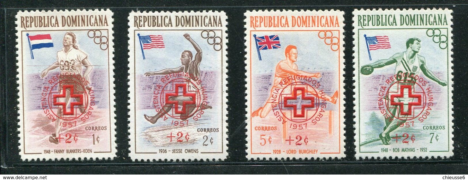 Rep Dominicaine ** N° 452/453 - 454/455 - Croix Rouge - Dominican Republic