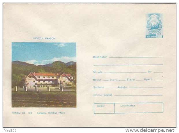 TOURISM, TIMISUL DE JOS- DAMBUL MORII CHALET, COVER STATIONERY, ENTIER POSTAL, 1976, ROMANIA - Other & Unclassified