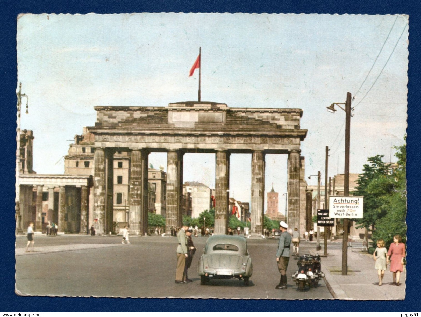 Berlin. Brandenburger Tor. Sektorengrenze. 1956 - Porta Di Brandeburgo