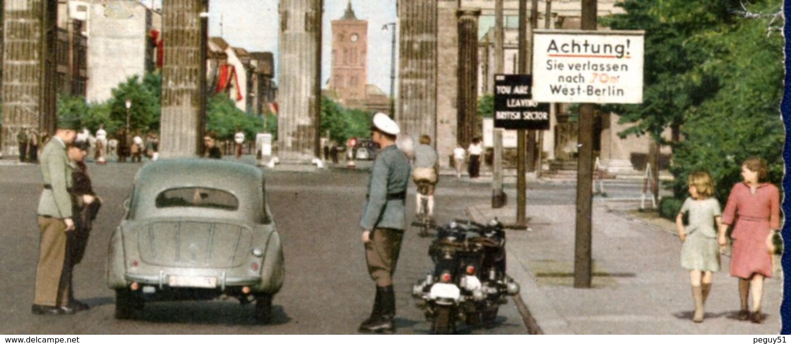 Berlin. Brandenburger Tor. Sektorengrenze. 1956 - Porta Di Brandeburgo