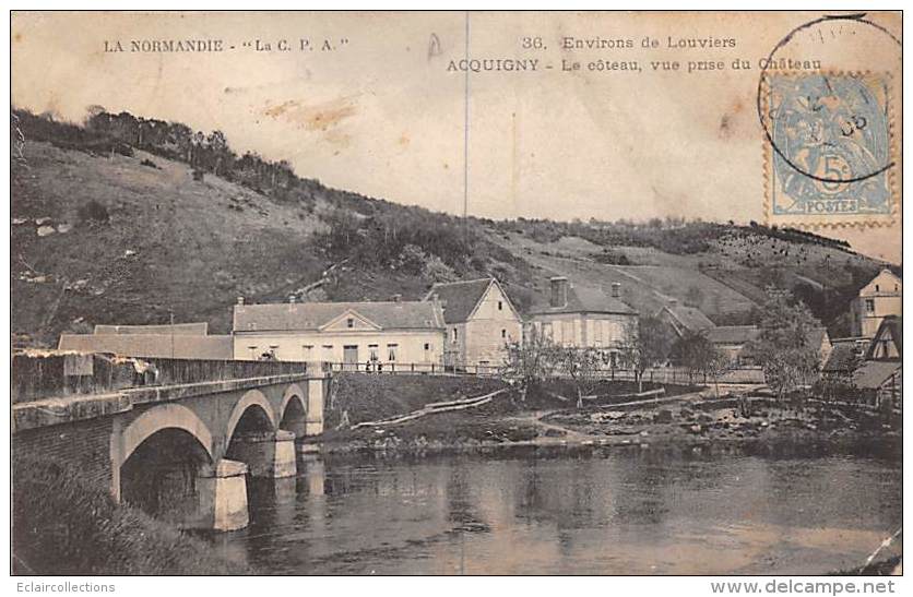 Acquigny     27           Le Château     (déchirure Voir Scan) - Acquigny