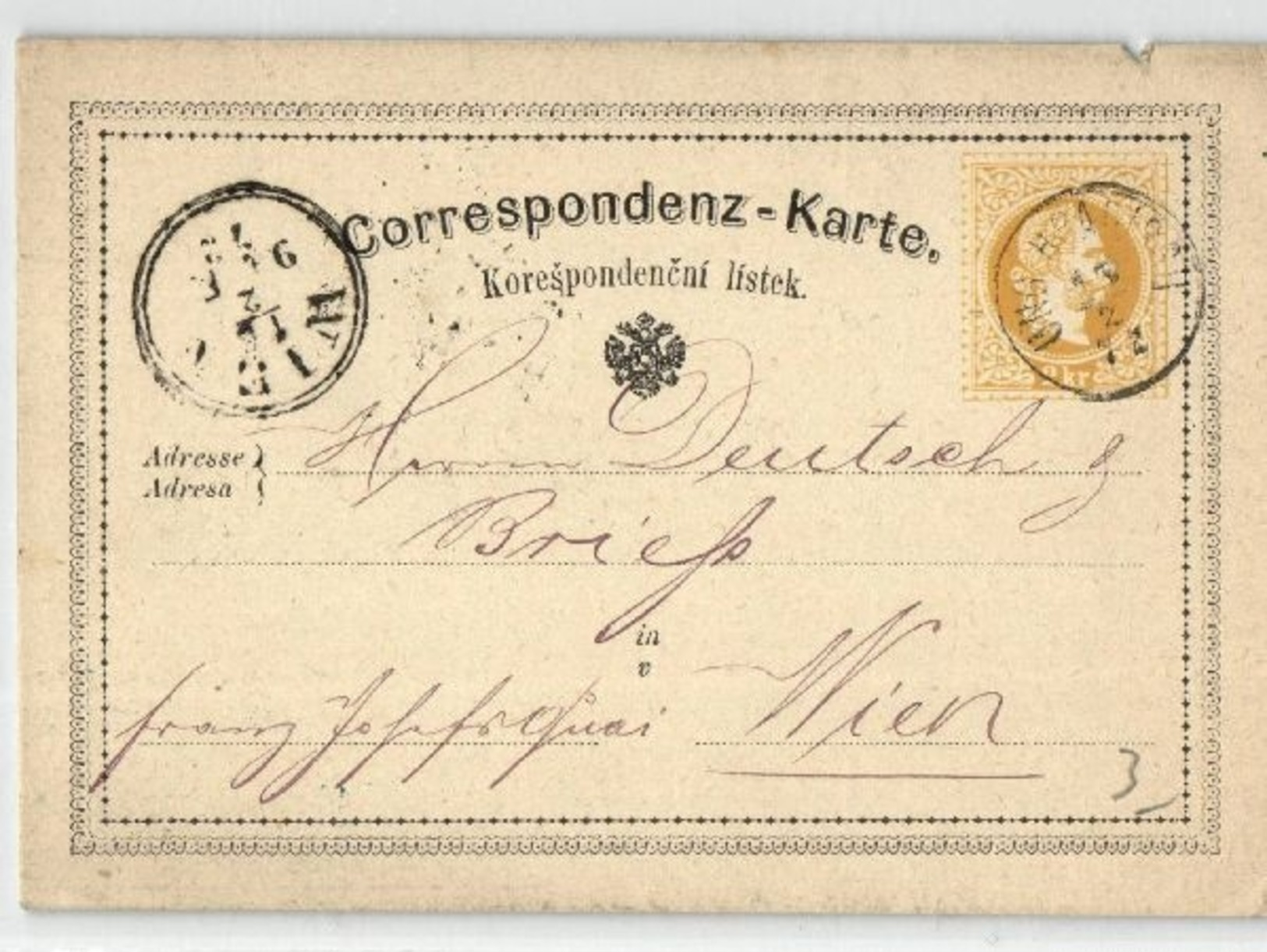 Kaiser Franz Joseph - Ganzsache Wien (595191) - Covers & Documents