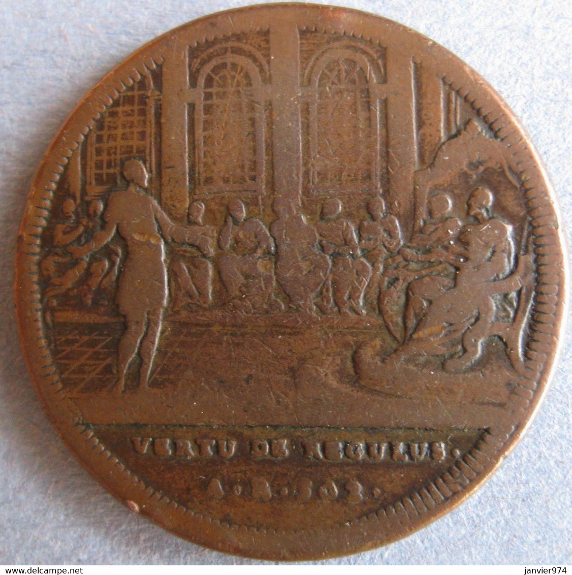Suisse Médaille De Regulus Histoire De La République Romaine Par DASSIER 1740 - 1743 - Altri & Non Classificati
