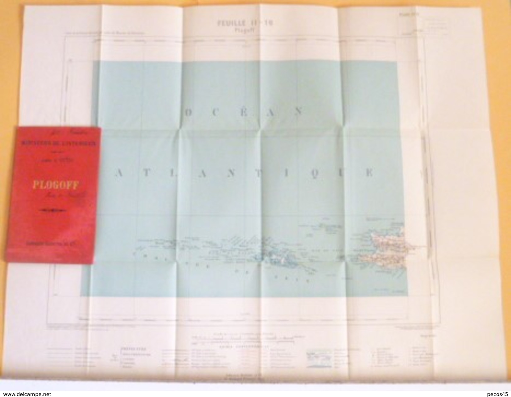 Carte Du Ministère De L'Intérieur : PLOGOFF (Finistère) - 1/100 000ème - 1890. - Roadmaps