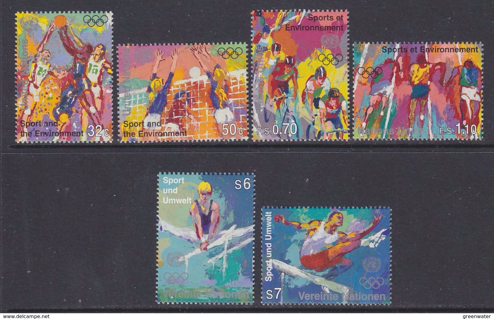 UNO NY, Geneva, Vienna 1996 Olympic Games 3x2v ** Mnh (36903) - Gezamelijke Uitgaven New York/Genève/Wenen