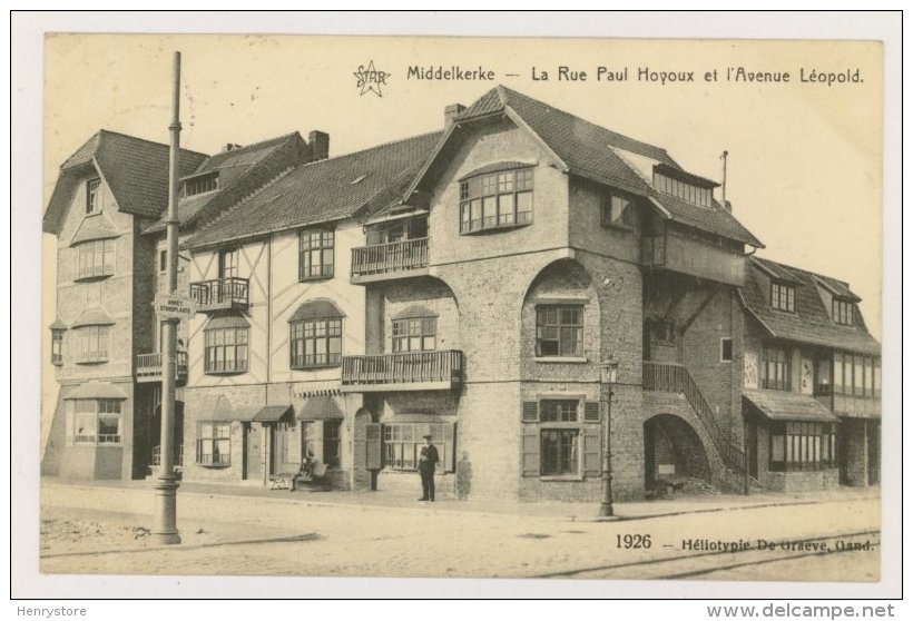 MIDDELKERKE : La Rue Paul Houyoux Et L'Avenue Léopold, 1913 (f7743) - Middelkerke