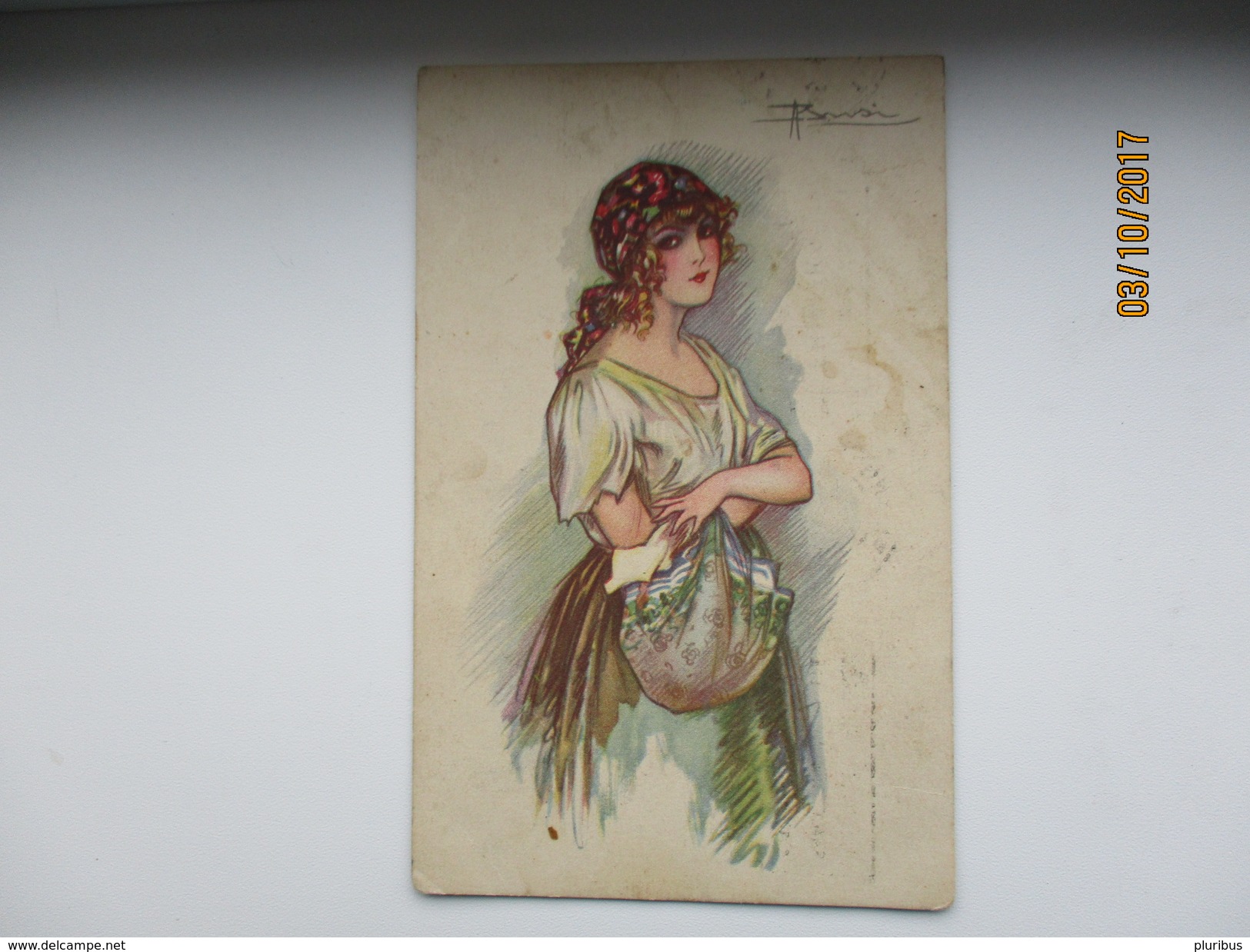 BUSI , ART DECO , FEMME WOMAN , OLD POSTCARD ,  Ko - Busi, Adolfo