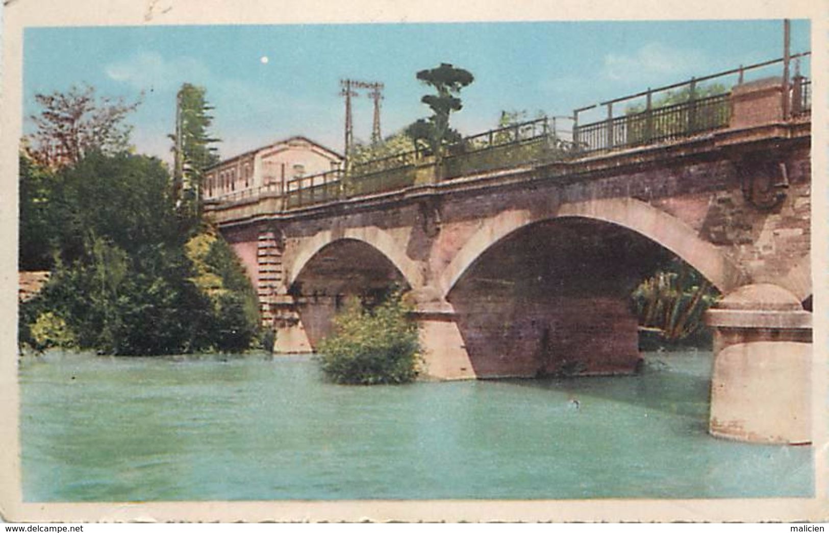 - Vaucluse - Ref-A491 - Beddarides - Gare Et Pont Sur L Ouveze - Gares - Ponts - Carte Colorisee Bon Etat - - Bedarrides