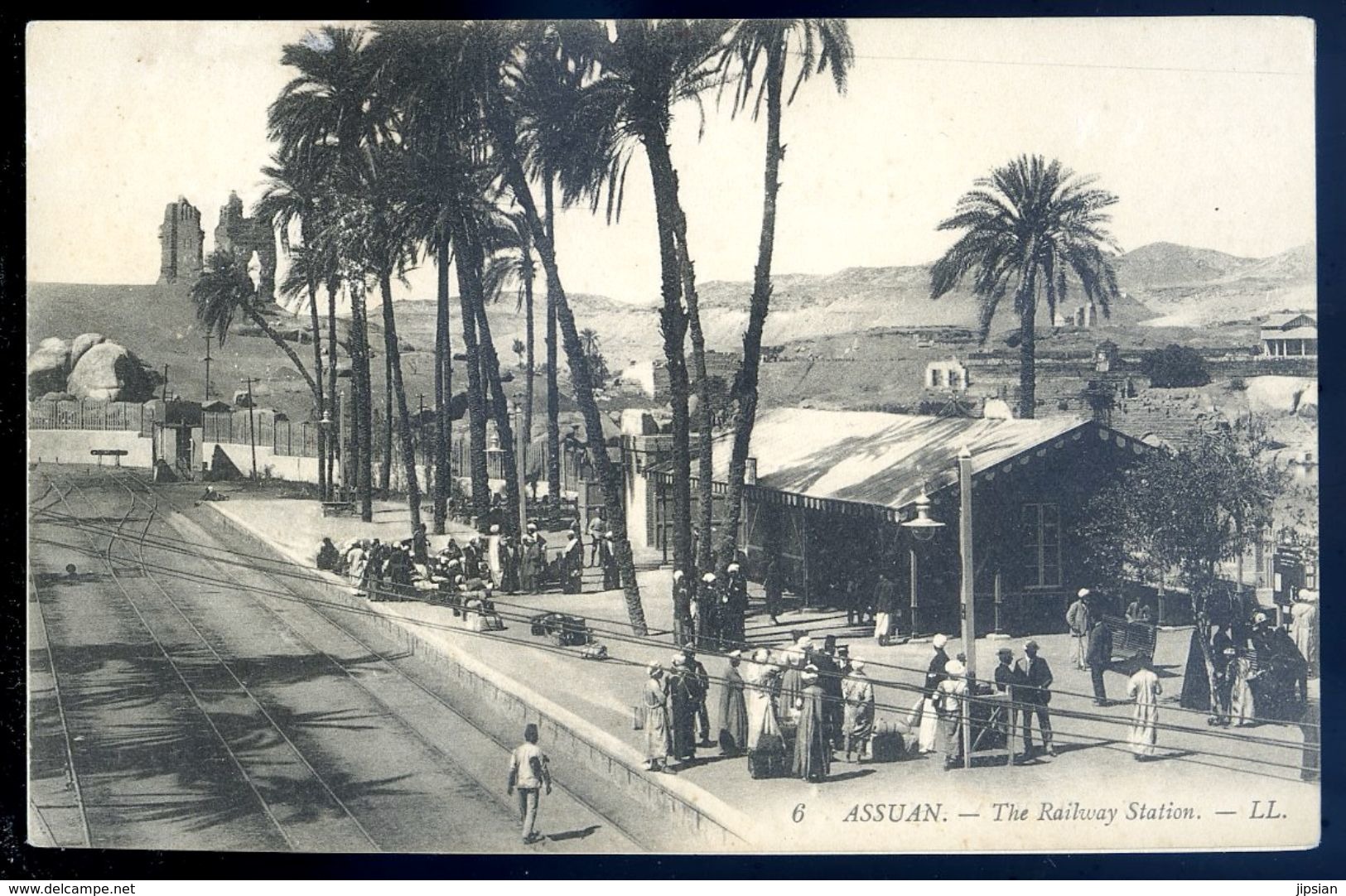 Cpa D' Egypte Assouan Assuan - The Railway Station -- Gare Chemin De Fer   SEP17-37 - Aswan