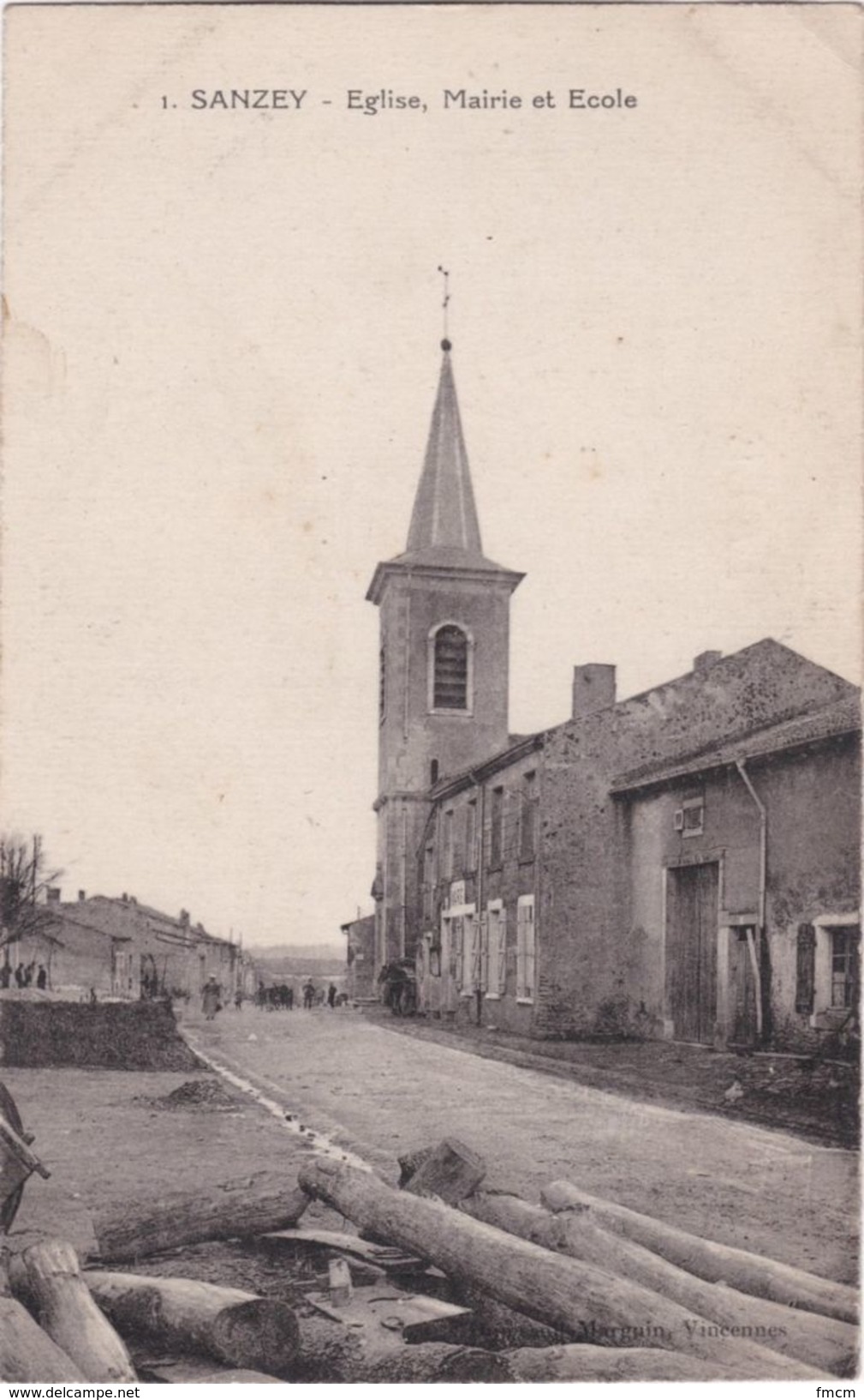 Sanzey, église Mairie Et école - Autres & Non Classés